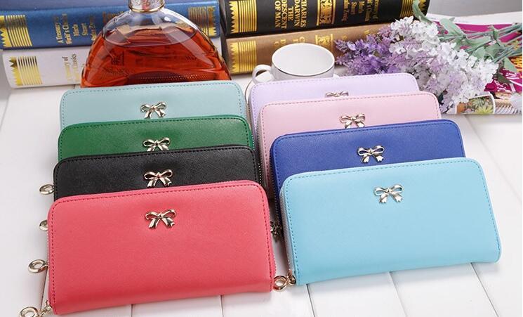 Ladies Wallet Solid Zipper Bag