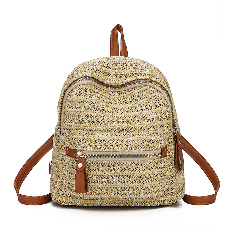 Straw Woven Backpack